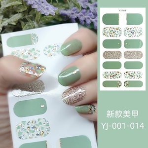 マニキュアセット 14枚セット 24新作 完成品マニキュアフィルム マニキュアステッカー マニキュアステッカー フルステッカー