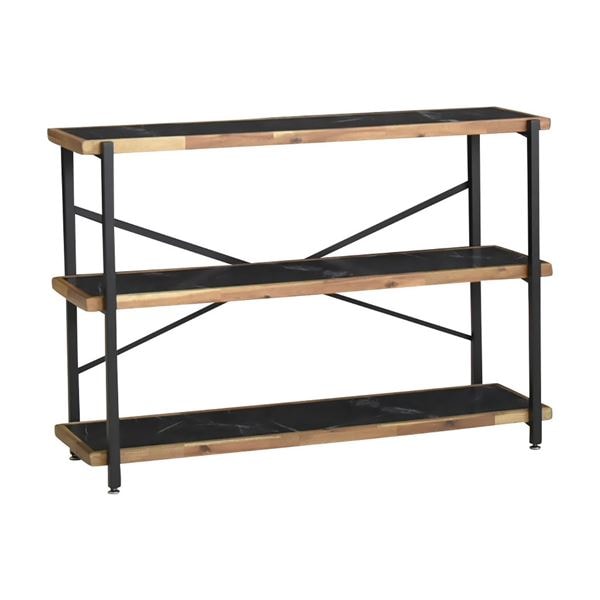 シェルフ 約幅118cm 3段 ダークグレー 組立品 22,011円