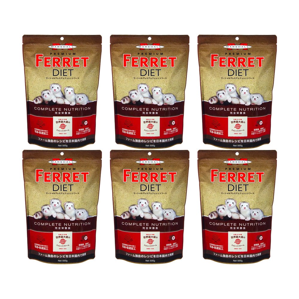 フェレットフード　プレミアムフェレットフード　５００ｇX６　主食　餌　ＣＲＣ50―40―15―20―00