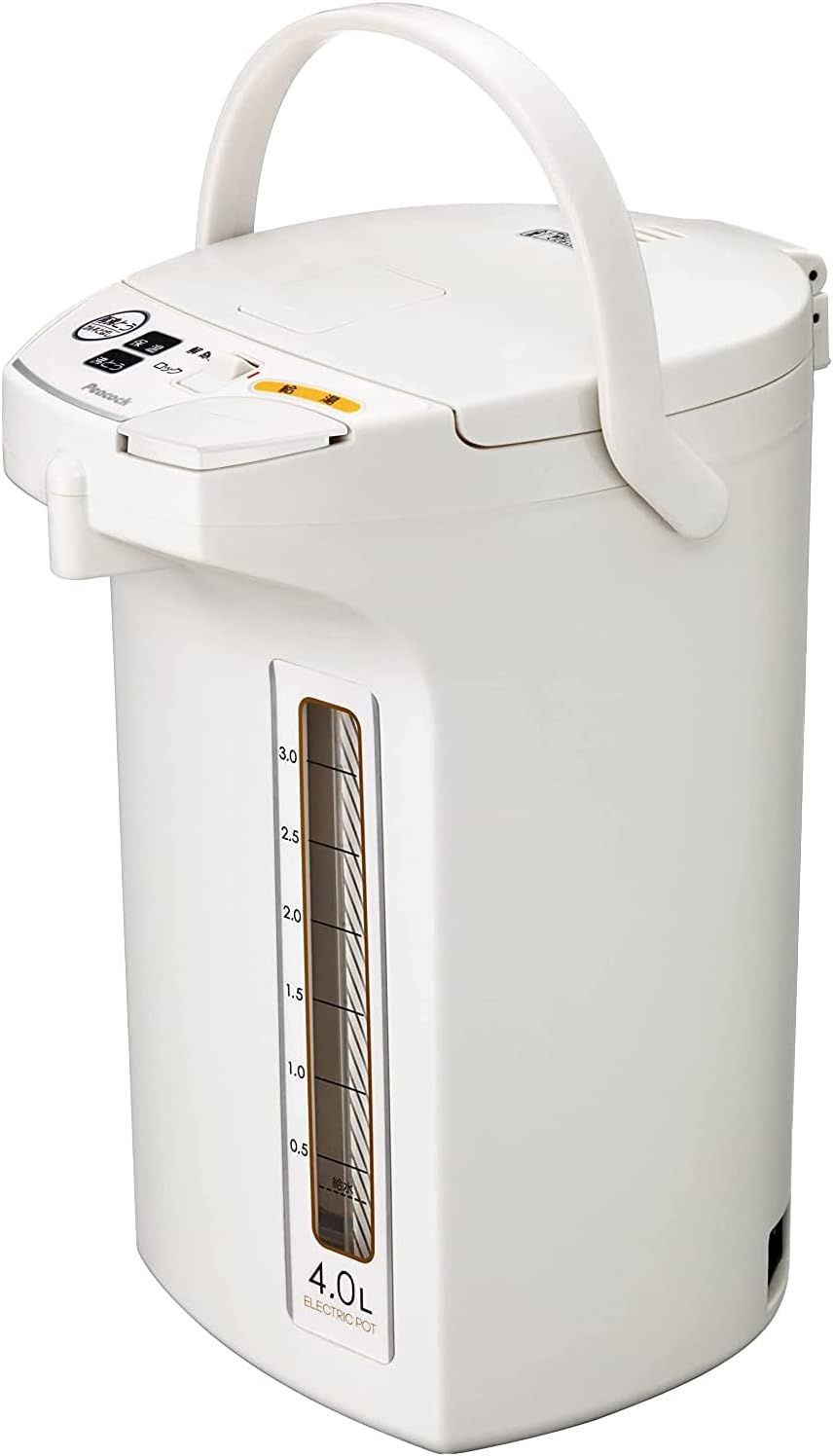 ピーコック魔法瓶 電気ポット 4L 大容量 大型 WEB限定 湯沸かし ポット 保温ポット 再沸騰 カルキとばし機能付き 湯沸かしポット オールホワイト WMJ-40 WA 7,065円