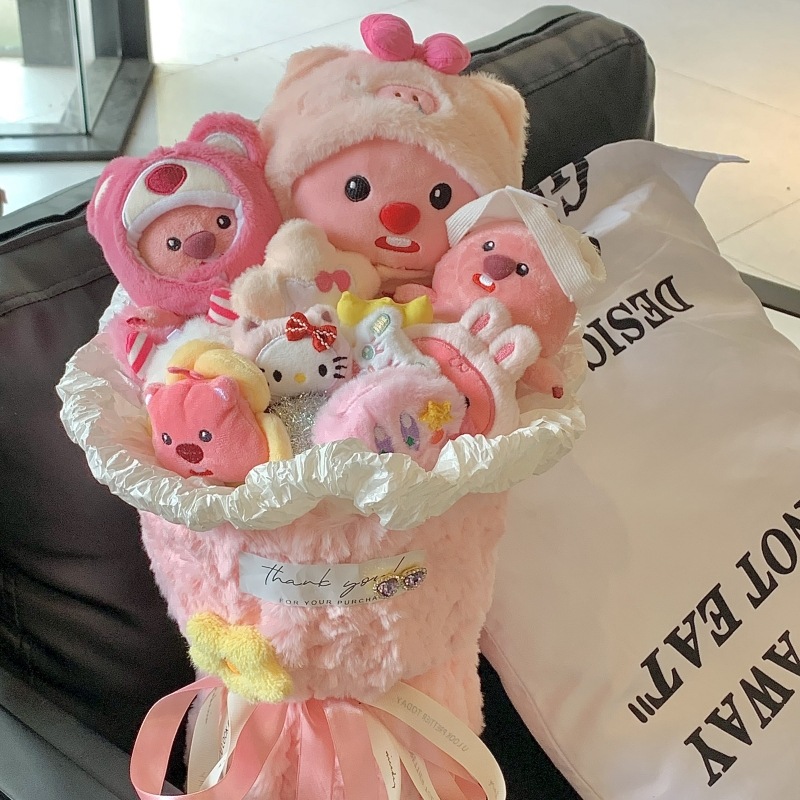 ルーピーブーケ 女の子が親友ガールフレンド友達に贈る誕生日プレゼント実用的でな人形 520 バレンタインデー