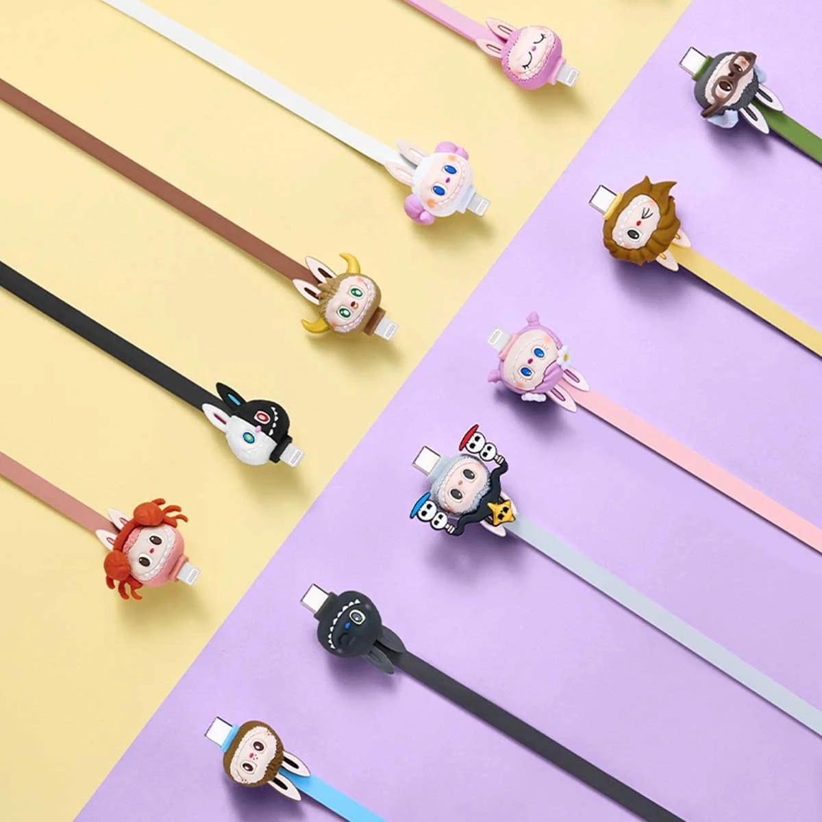 公式正規品POP MART LABUBU THE MONSTERS Cable USBケーブル 充電 充電用データケーブル ライトニングケーブル携帯電話充電線充電ケーブルガチャポン ブラインドボックス