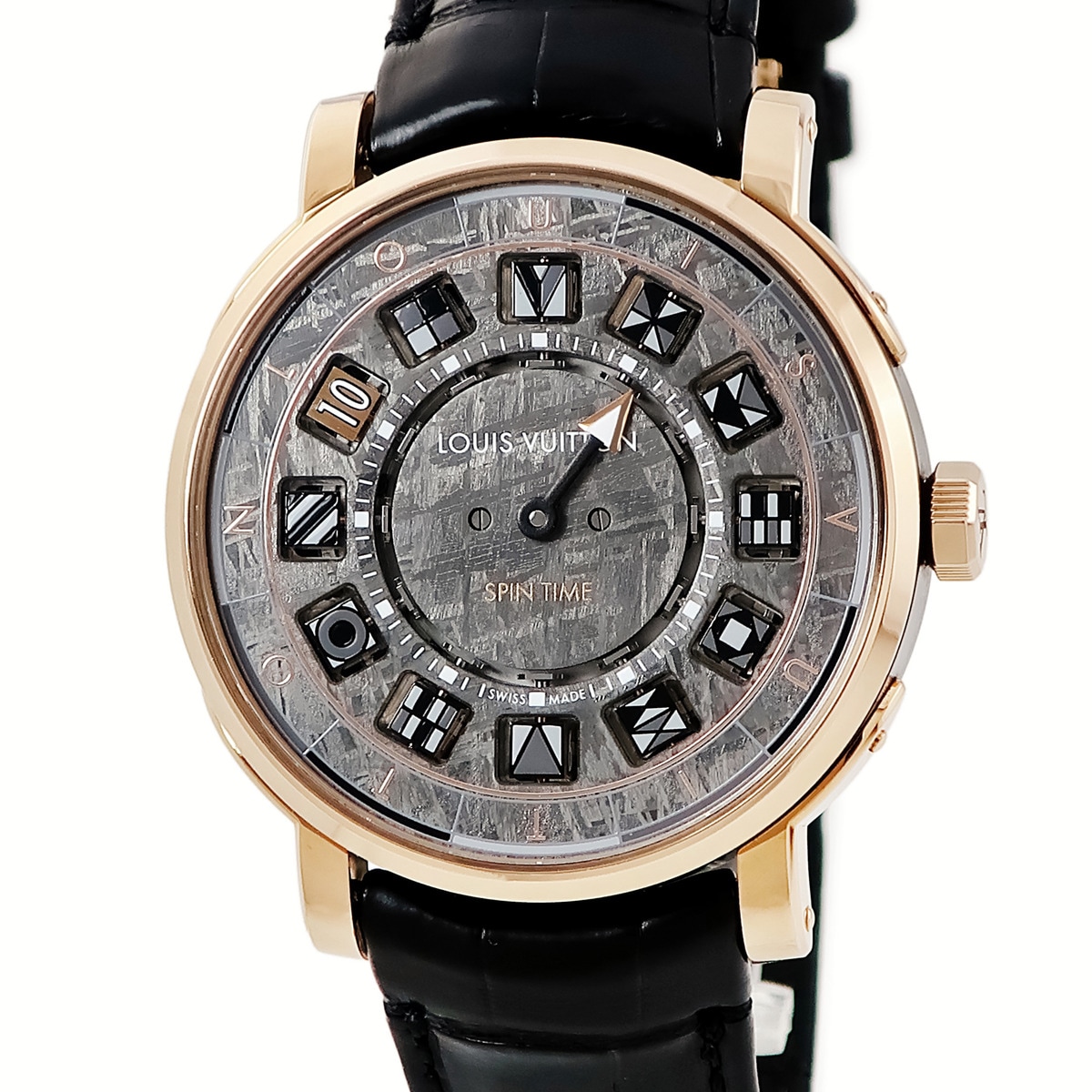 エスカル スピン タイム メテオライト オートマティック Q5EGA 自動巻き メンズ K18PG×Ti 隕石 3年保証