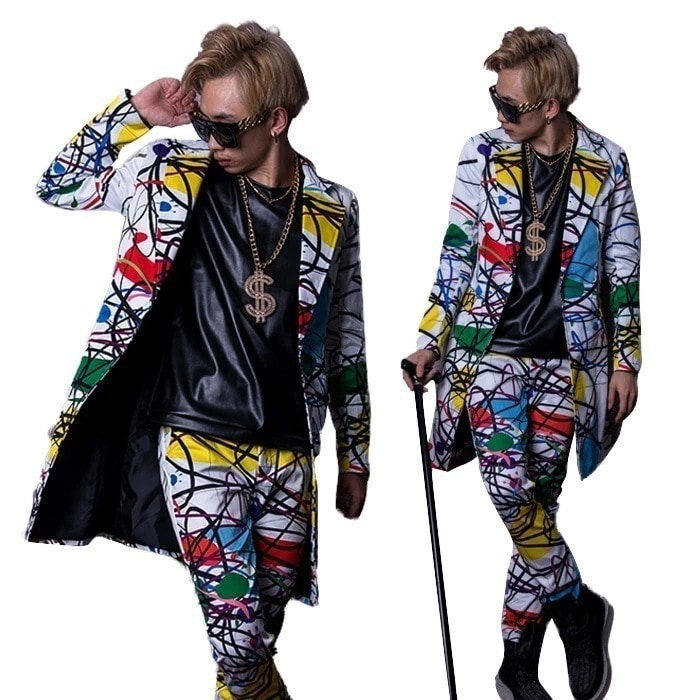 ダンス衣装 ファッション ヒップホップ メンズ ジャズダンス MENS JAZZ DS ストリート系 B系 ステージ衣装 男性用 演出服 ダンスウェアスター 社交ダンス HIPHOP カジュアル