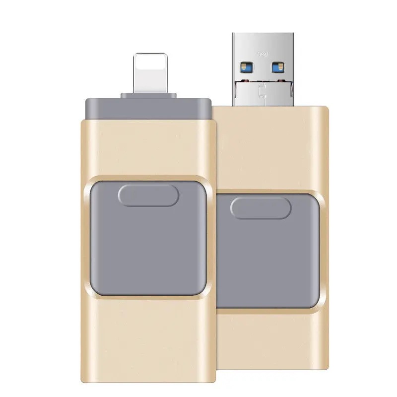 モバイル用USBフラッシュドライブ テラバイト互換のUSBメモリ iPhone iOS iPad Android PC 512GB ジャンプドライブ 3.0 USB テラバイト 16ギガバイト 金