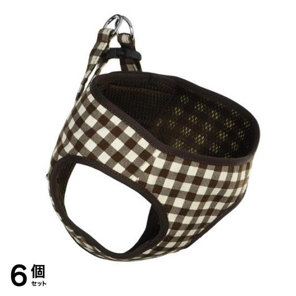 岡野製作所 コットンチェックソフトハーネス S ブラウン 1個入 6個セット