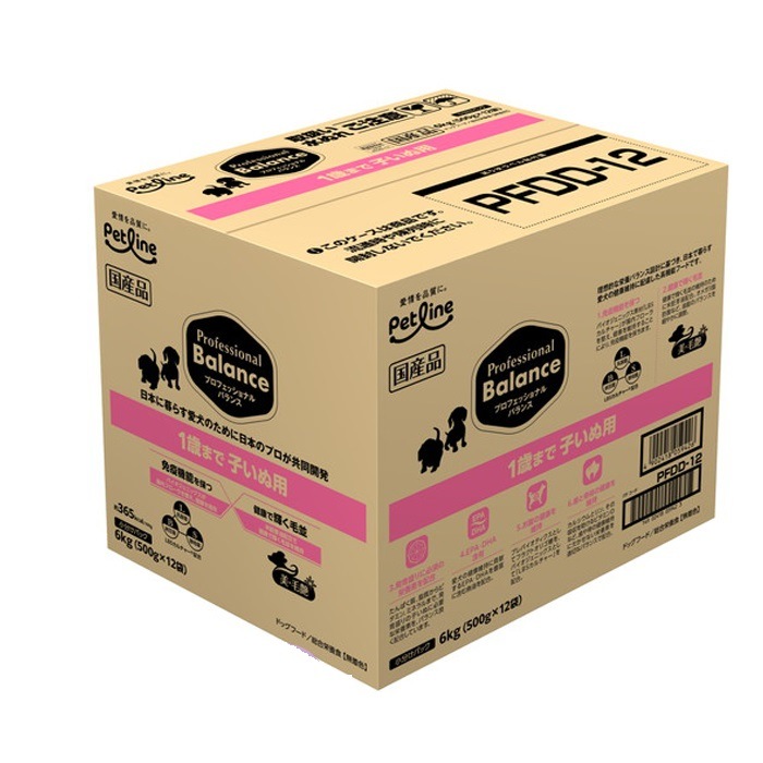 プロフェッショナルバランス 1歳まで子いぬ用 6kg (500g12袋) ドッグフード