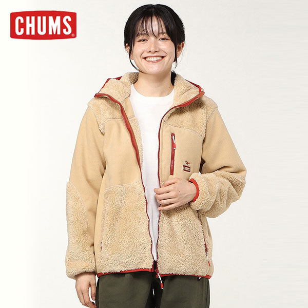 【SALE40%OFF】【即納】 CHUMS チャムス ボンディングフリースパネルパーカー トップス 長袖 ミドル丈 フード ch14-1419