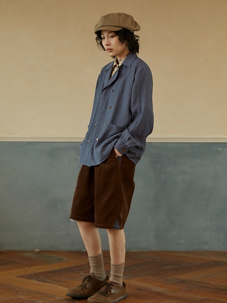 ヴィンテージ ダブルブレスト 長袖シャツ