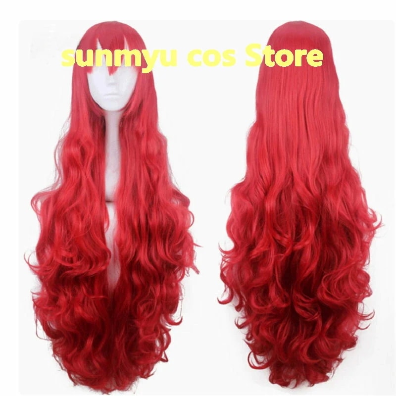宝石の国　パパラチア コスプレ道具　ウィッグ　赤いウェーブヘア
