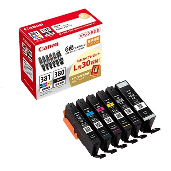 純正品 インクタンク BCI-381-380-6MP