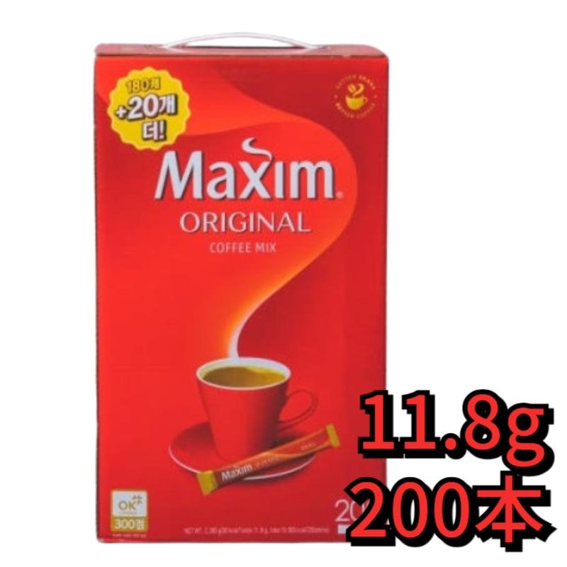 【定番人気】オリジナル コーヒーミックス 11.8g×200本韓国インスタントスティックバランスの良い甘さとコク・まとめ買いに最適