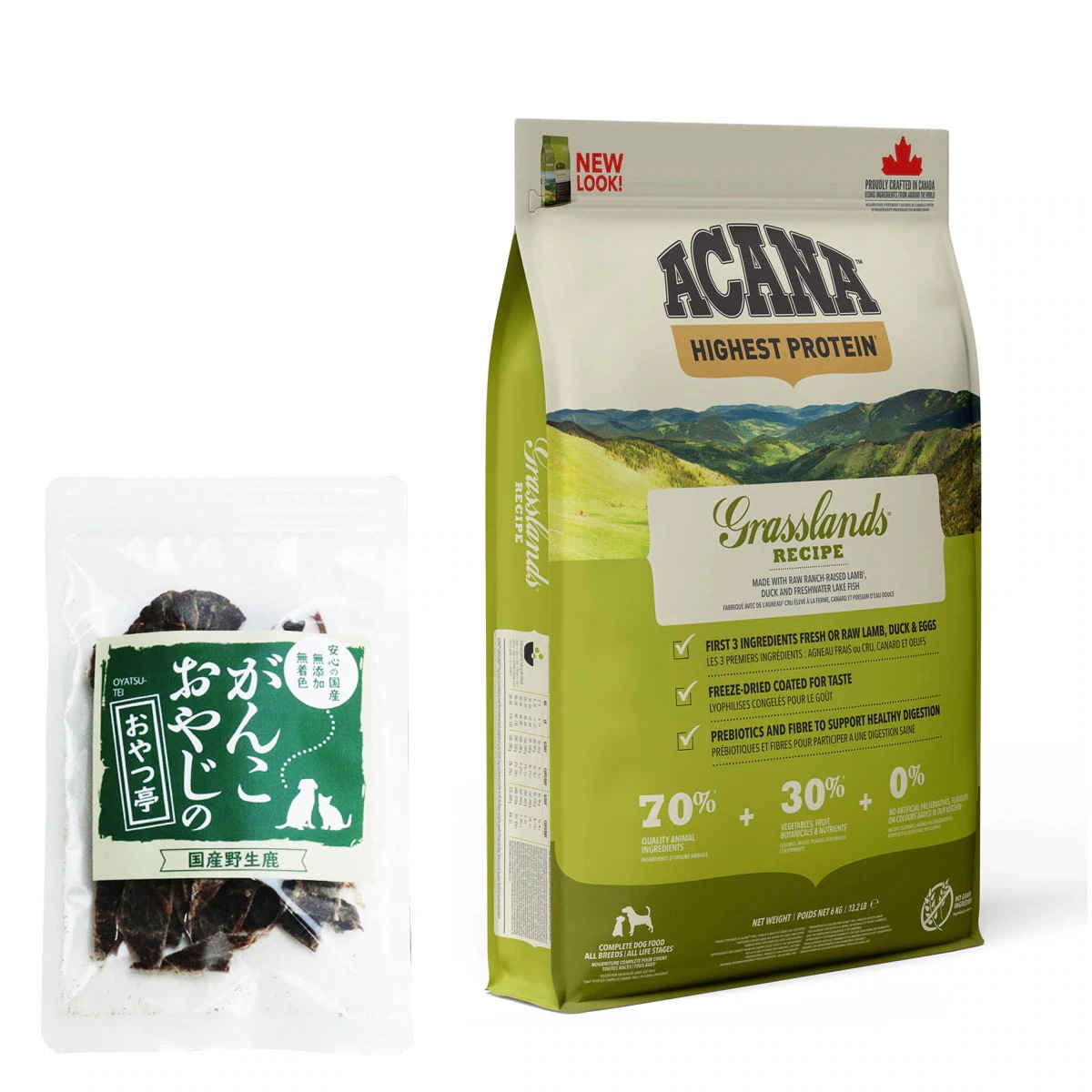 グラスランドドッグ 6kg【国産鹿肉ジャーキースモールカット40g付き】