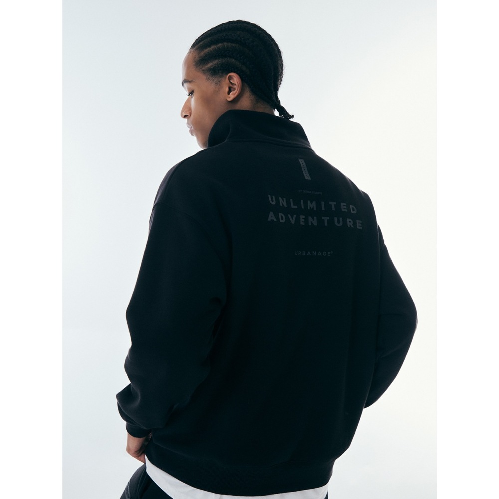 URBANAGE アンリミテッドハーフジップブラック