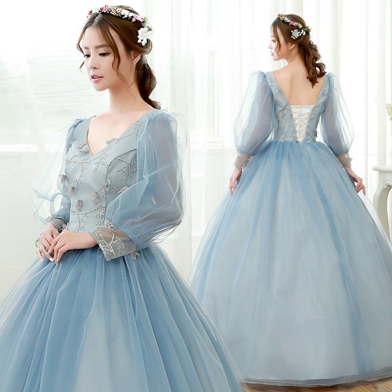 カラードレス ウェディングドレス ロングドレス 演奏会 コンサート 舞台衣装 大きいサイズ ワイン ブルー