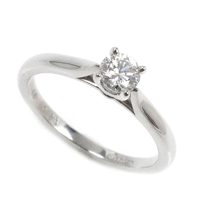 CARTIER カルティエ Pt950プラチナ ソリテール リング・指輪 N4135948 ダイヤモンド0.23ct 8号 48 2.7g レディース 中古 美品