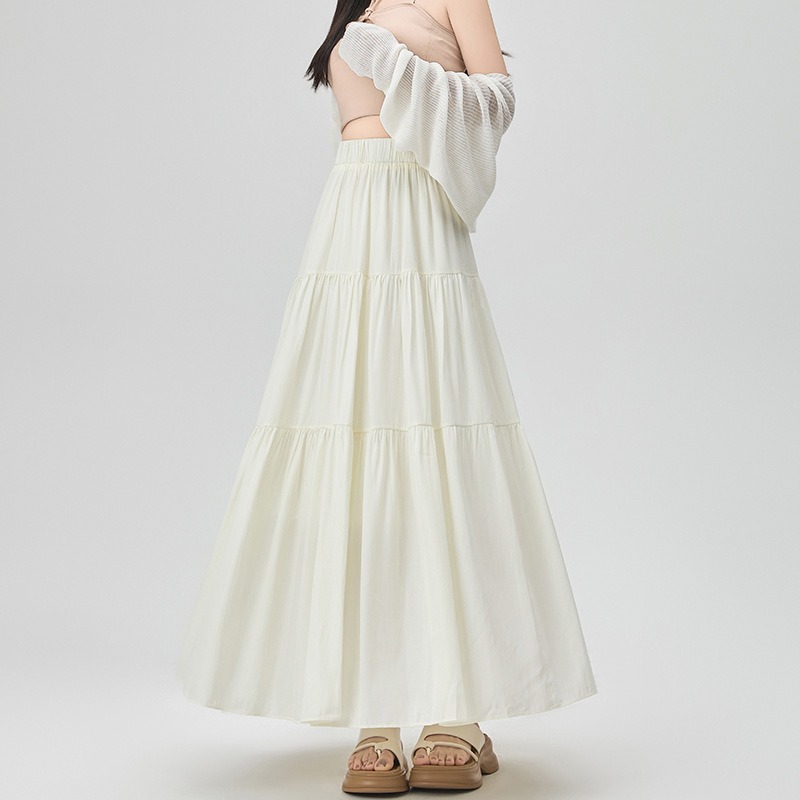 【1つ買うと10つ無料】春と夏の女性のためのスプリットドゥーピースカートハイウエストスリムケーキスカート大型スカートラージスカート