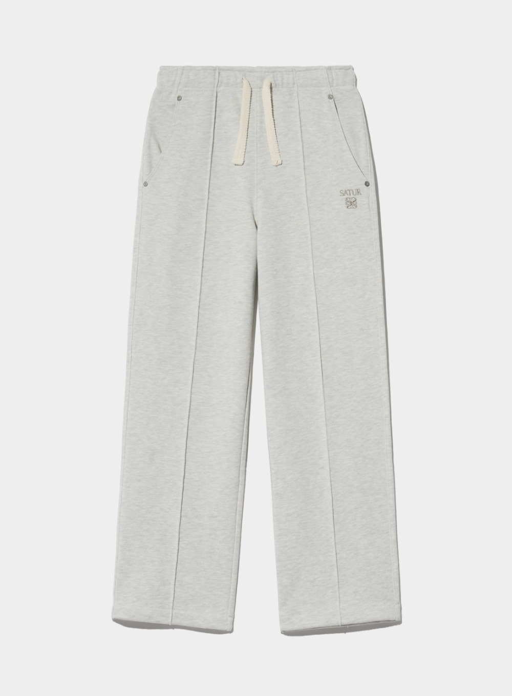 SATUR】 ETNA LOUNGE STRAIGHT SWEATPANTS : MELANGE IVORY その他
