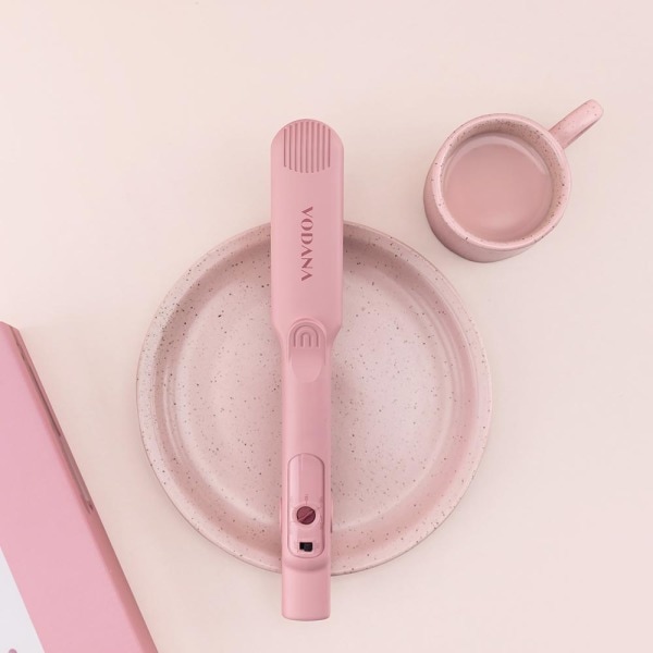 ツインSOFTBARワイドフラットアイロンフリーボルテージミルクティーローズ