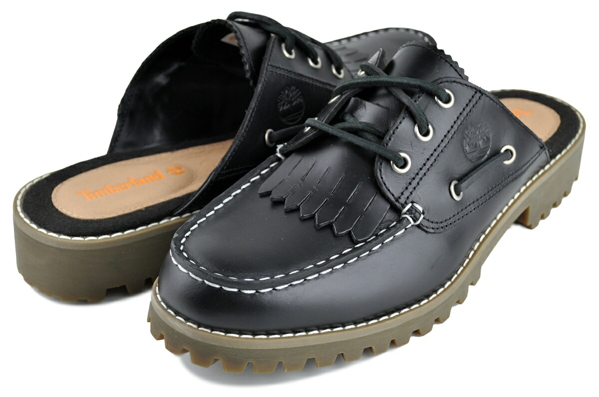 ノレーン ミュール シュー ブラック フルグレイン a4198-w02