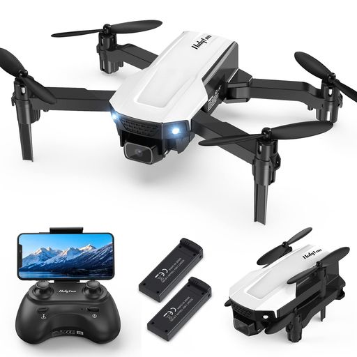 Holyton ドローン 100g未満 カメラ付き 折り畳み式 1080P 小型 こども向け クリスマスプレゼント WiFi FPVリアルタイム バッテリー2個付き 放り投げ飛行 ヘッドレスモード 高