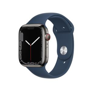 Apple Watch Series 7 GPS+Cellularモデル 45mm MKL23J/A [グラファイトステンレススチールケース/アビスブルースポーツバンド]