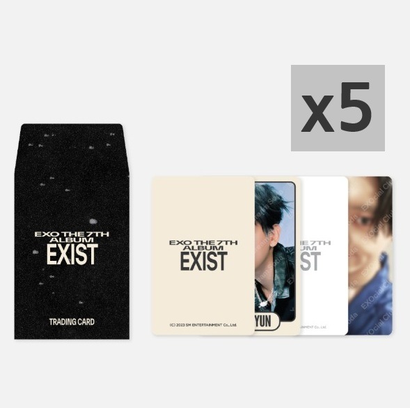 EXO RANDOM TRADING CARD SET D ver. 5個 - EXOcial Club Cream Soda
