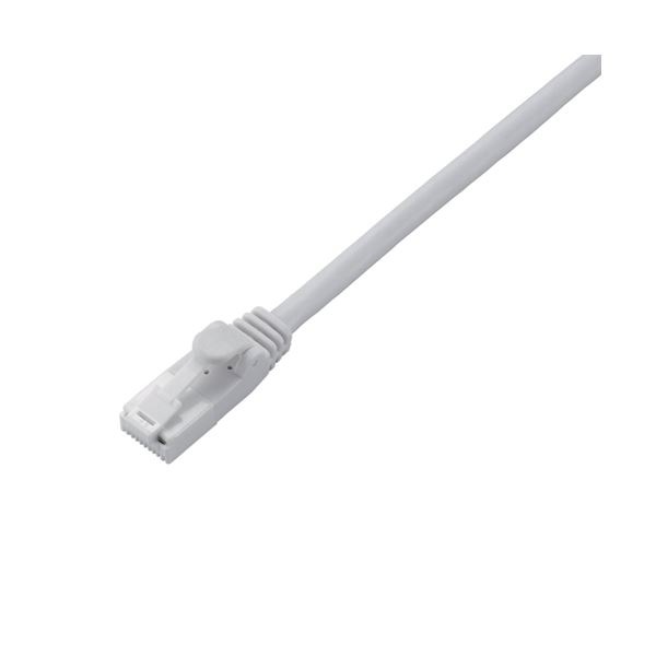 RoHS指令準拠 CAT5E対応 爪折れ防止 LANケーブル 10m/簡易パッケージ仕様(ホワイト) (×10セット)