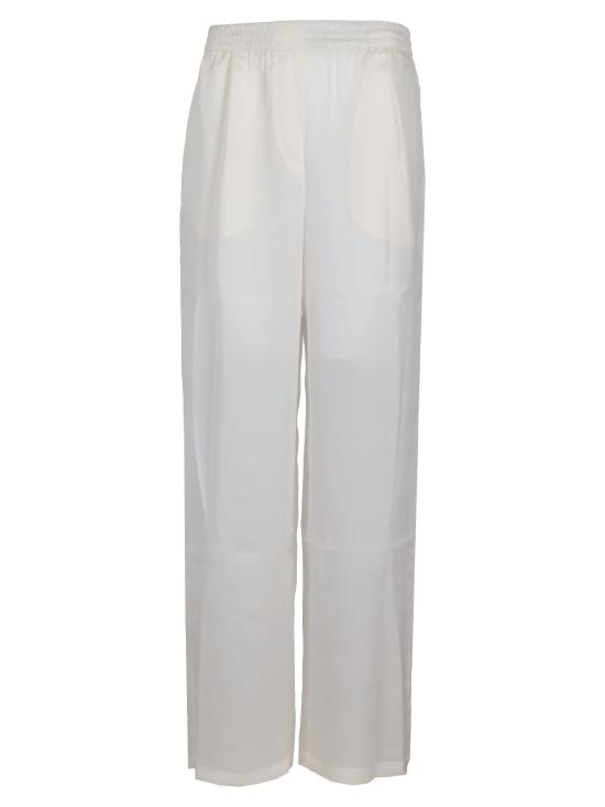 LA ROSE Women Straight Pants PS001SILK W WHITE