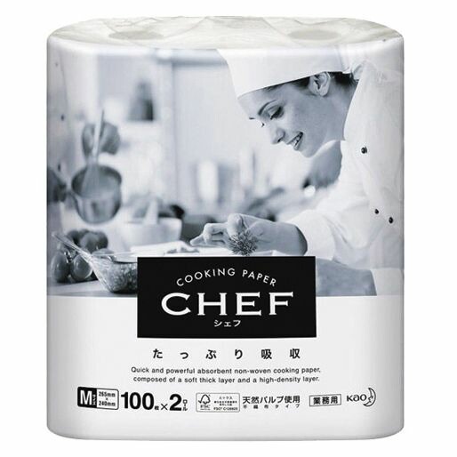 （まとめ買い）kao クッキングペーパー シェフたっぷり吸収 M [x3]