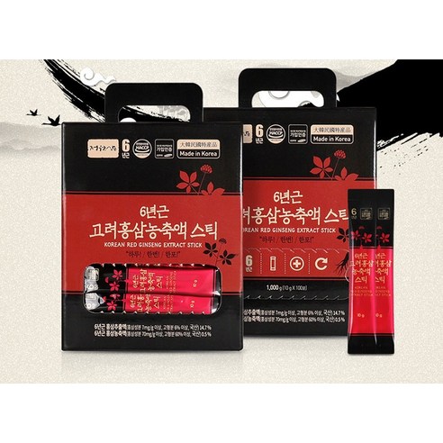 【韓国人気健康食品】正元蔘 高麗紅参 濃縮スティック 6年根 10g*100
