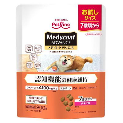 他サイト： ペットライン MCA-33 メディコートアドバンス 認知機能の健康維持 7歳頃から 200g MCA33の商品画像