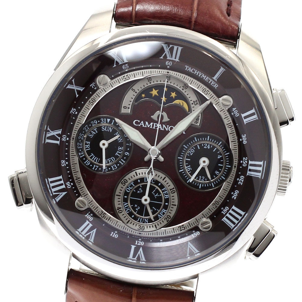 シチズン CITIZEN 6772-T007902TA/CTR57-1001 カンパノラ グランドコンプリケーション 深緋(こきあけ) クォーツ メンズ 良品 箱付き_933592【中古】