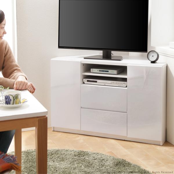 テレビ台 ハイタイプ コーナー 設置 隅 角 部屋 置き場所 端 幅 110cm ハイボード TV 北欧 おしゃれ 背面収納 すっきり コード 配線 隠す キャスター 可動棚 22,350円