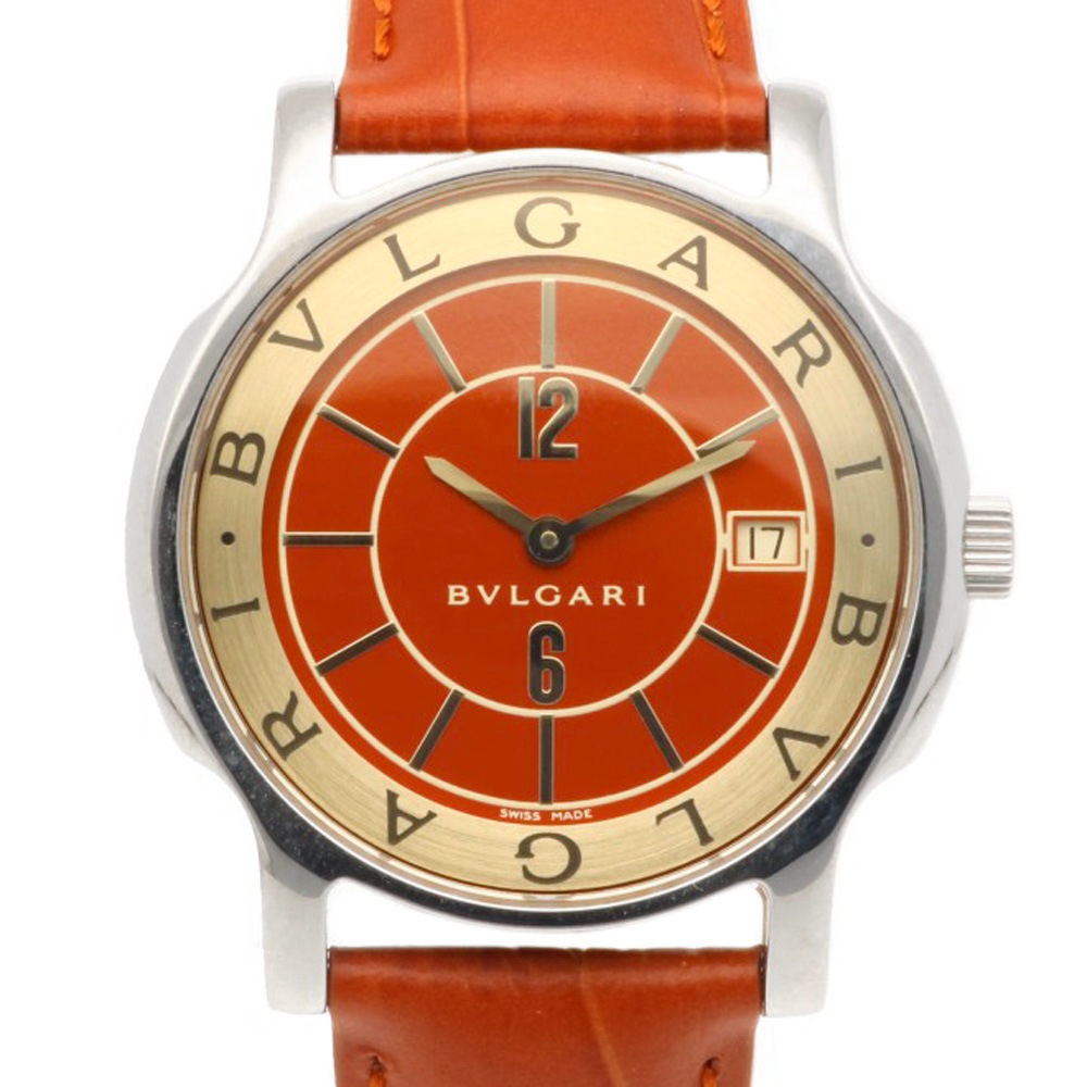 ブルガリ ソロテンポ 腕時計 ステンレススチール ST35S クオーツ 磨き直し済 1年保証 BVLGARI 中古 美品