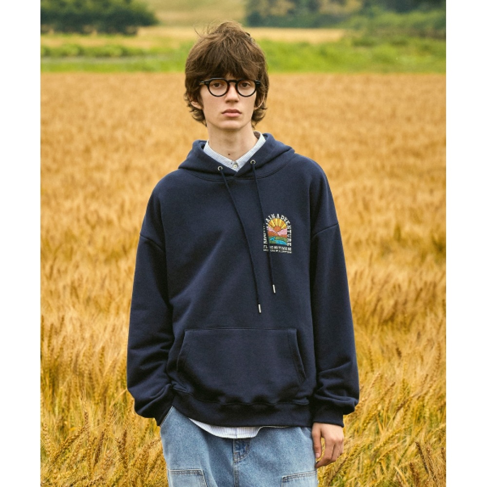 フルークサンライズクラックパーカー Tシャツネイビー FHT2039