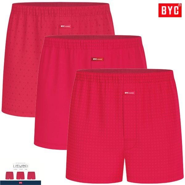 強烈なレッドトーン四方伸縮ニットメンズパンツ3枚 MCF2315