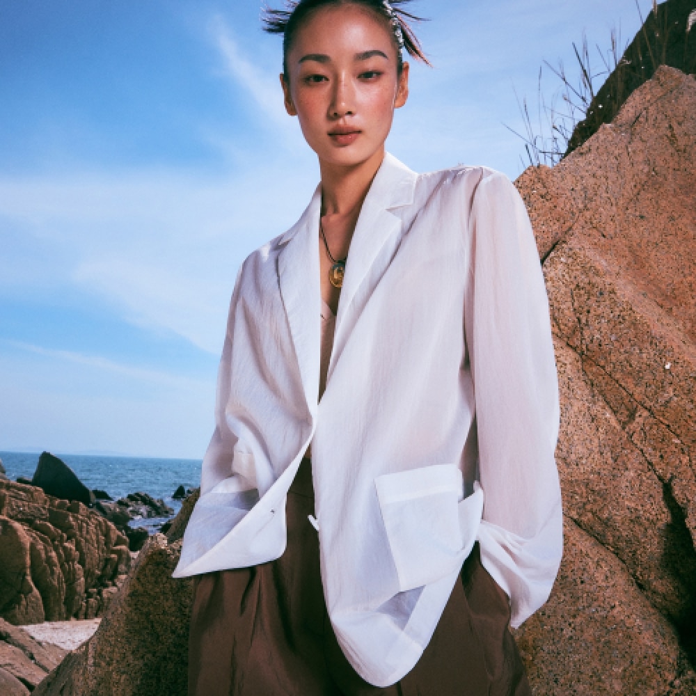 MIXXO シースルーテイラードジャケット_MIWJKF602B