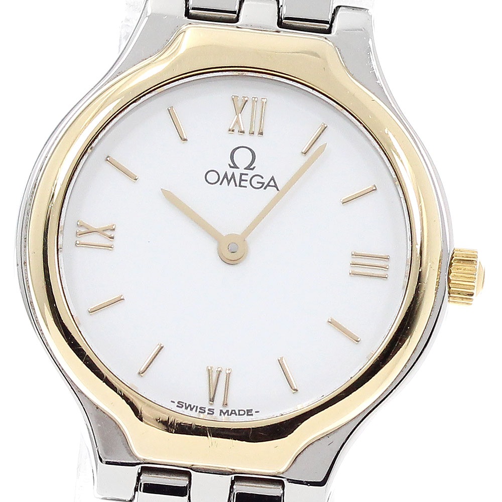 オメガ OMEGA デビル YGベゼル クォーツ レディース _944932【中古】