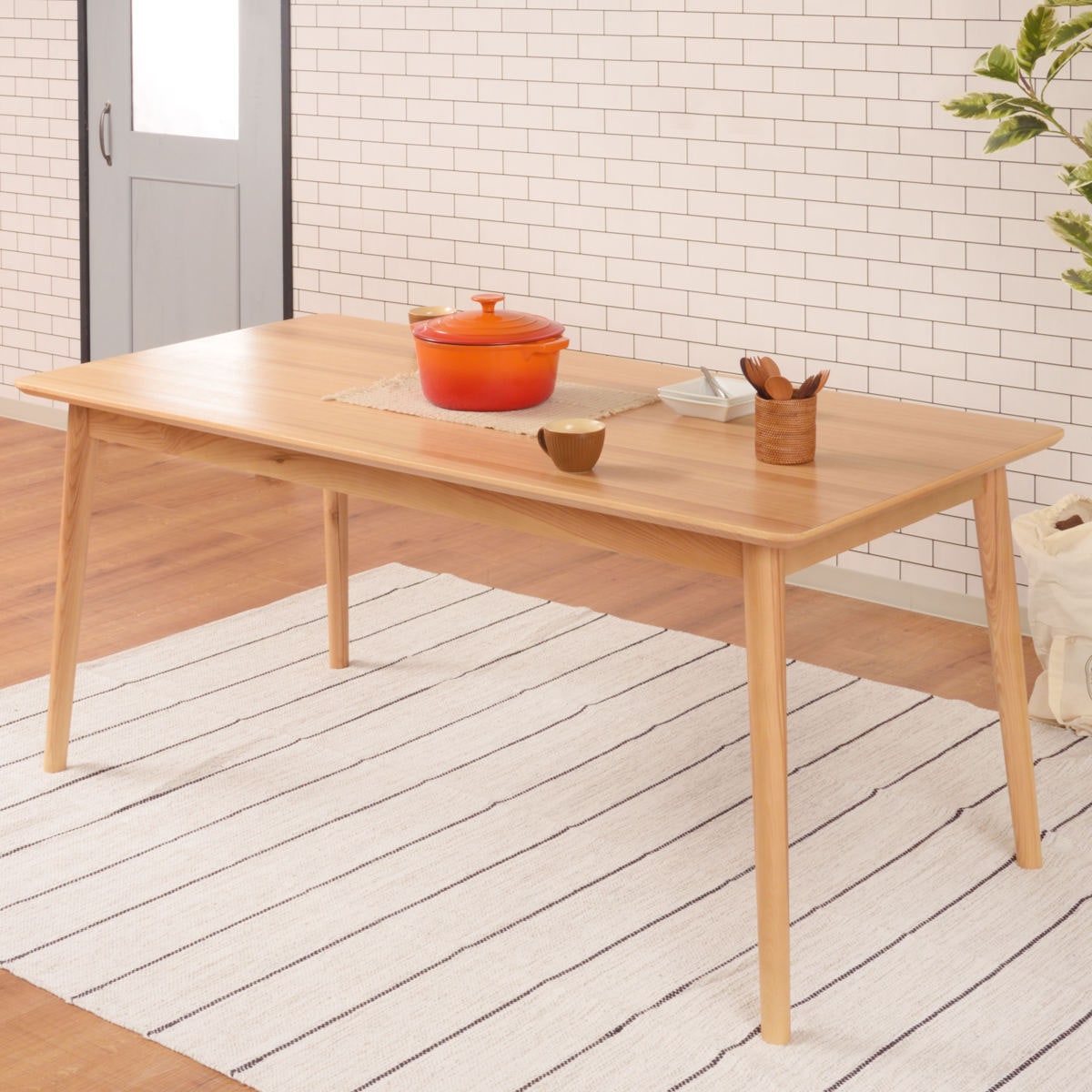 ダイニングテーブル 幅160cm 木製 天然木 4人掛け ダイニング テーブル 長方形 木目調 北欧 シンプル ナチュラル おしゃれ