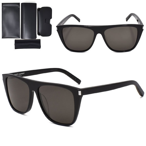 サングラス SAINT LAURENT SL 1/F 001 サングラス アジアンフィット メンズ レディース ユニセックス SL1F-001 ブラック