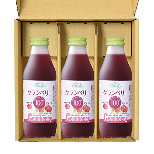 順造選 クランベリー100　500ml3本セット順造選ロゴ入りボックス（果汁100％）クランベリージ
