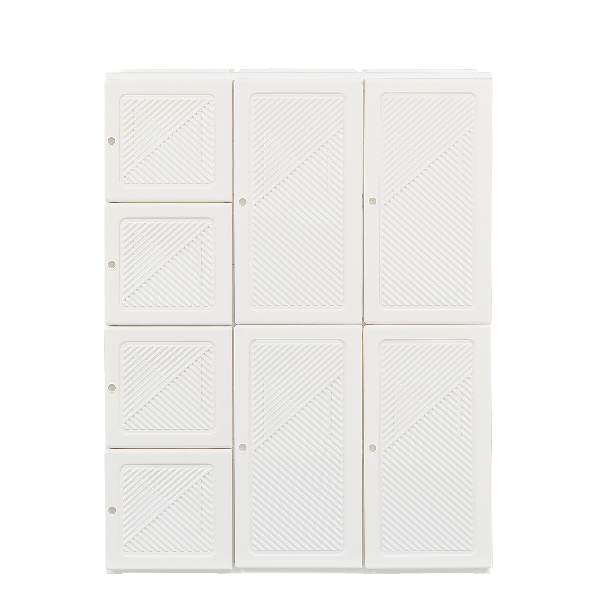 69【幅104*高さ136cmホワイト扉】ワードローブ クローゼット 一体折りたたみ式 収納 扉付き 洋服ダンス ハンガーラック 簡単組立 大容量 衣類 雑物 防塵 省スペース 高耐荷重 新生活 おし