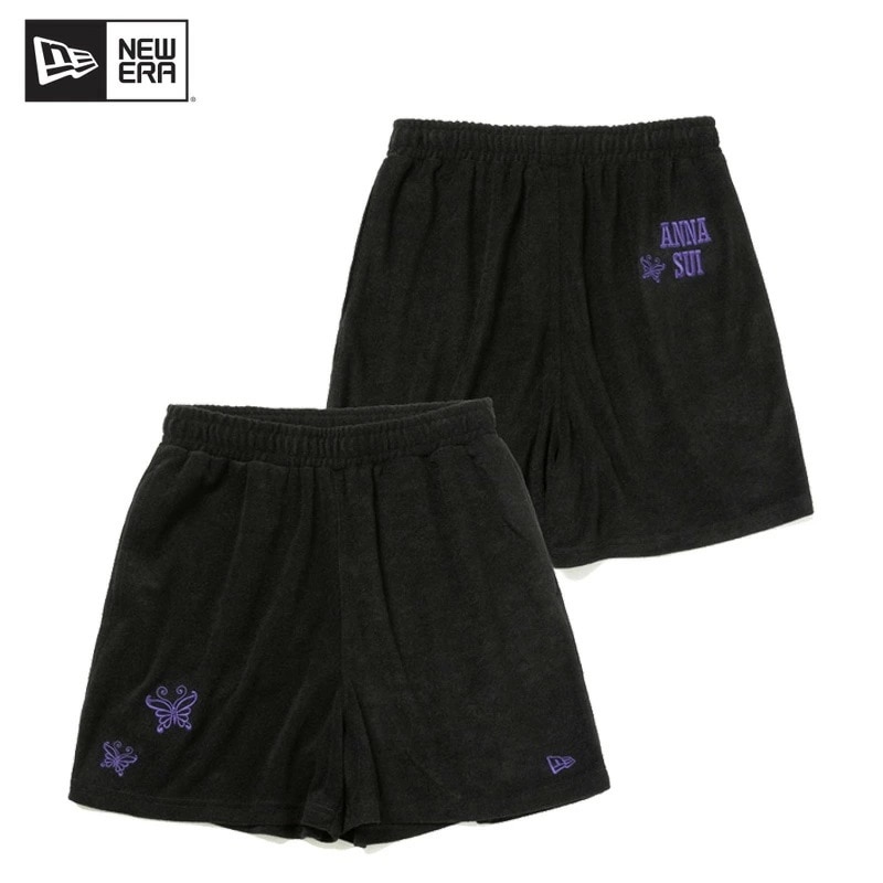 ニュー エラ NEW ERA WOMENS ショートパンツ ANNA SUI アナ スイ パイル ブラック レディース 半ズボン