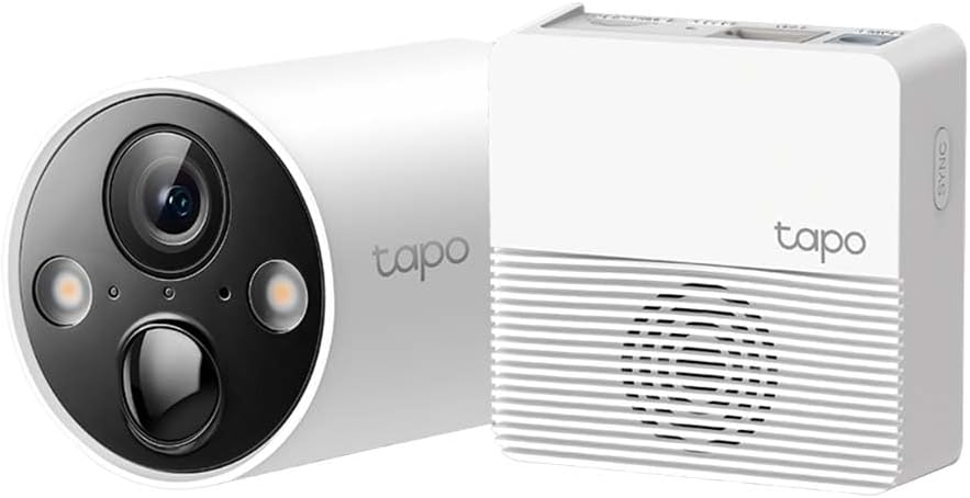 TP-Link フルワイヤレス ネットワークカメラ 屋外 ペット 防犯 2K QHD 照明 ライト 搭載 音声通話可能 ハブ搭載 メーカー保証1年 カメラｘ1+ハブ1セット IP65準拠 Tapo C