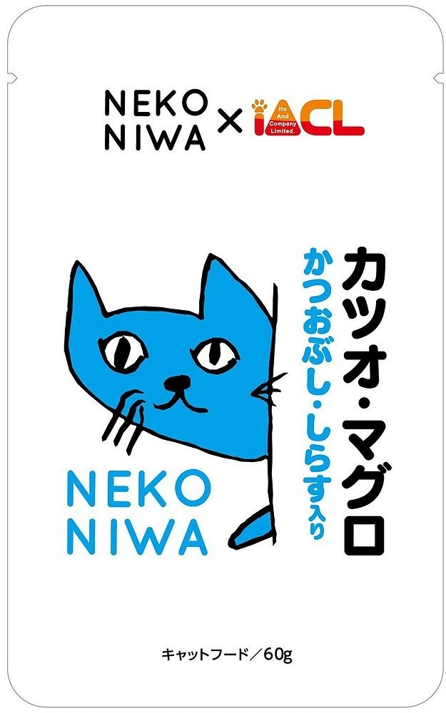 （まとめ買い）イトウ&カンパニーリミテッド NEKONIWA カツオ/マグロ かつおぶし/しらす入り 60g 猫用フード [x56]