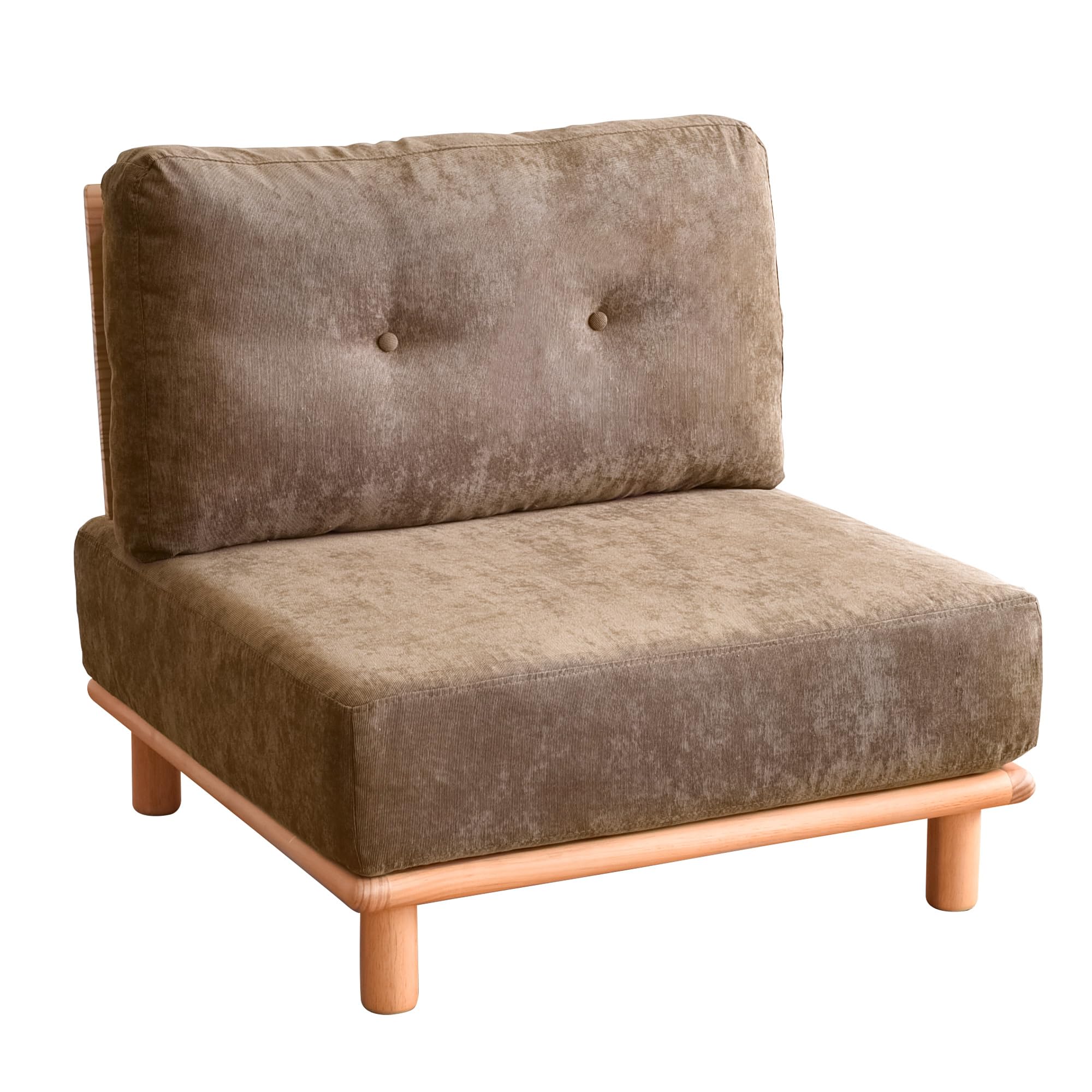 VENTOTA 1人掛けソファ ソファー ソファ ローソファー おしゃれ 北欧 モダン ナチュラル 座面広々 ユニットソファ 布地 木製フレーム 脚取り外しOK カバー取り替えOK ゆったり 1P ひ