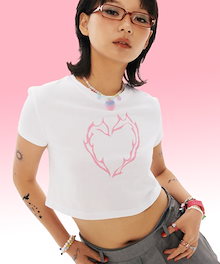 ◆WONDERVISITOR BN Heart Jersey T-shirt/3色◆ MUSINSA公式 | WONDERVISITOR BN Heart Jersey T-shirt [Light