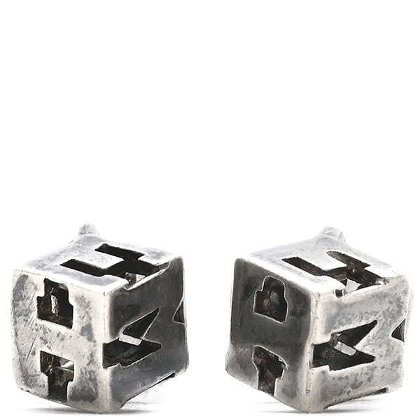 エルメス カフス ロゴ キューブ カフス シルバー925 シルバー SV925 【箱】【中古】