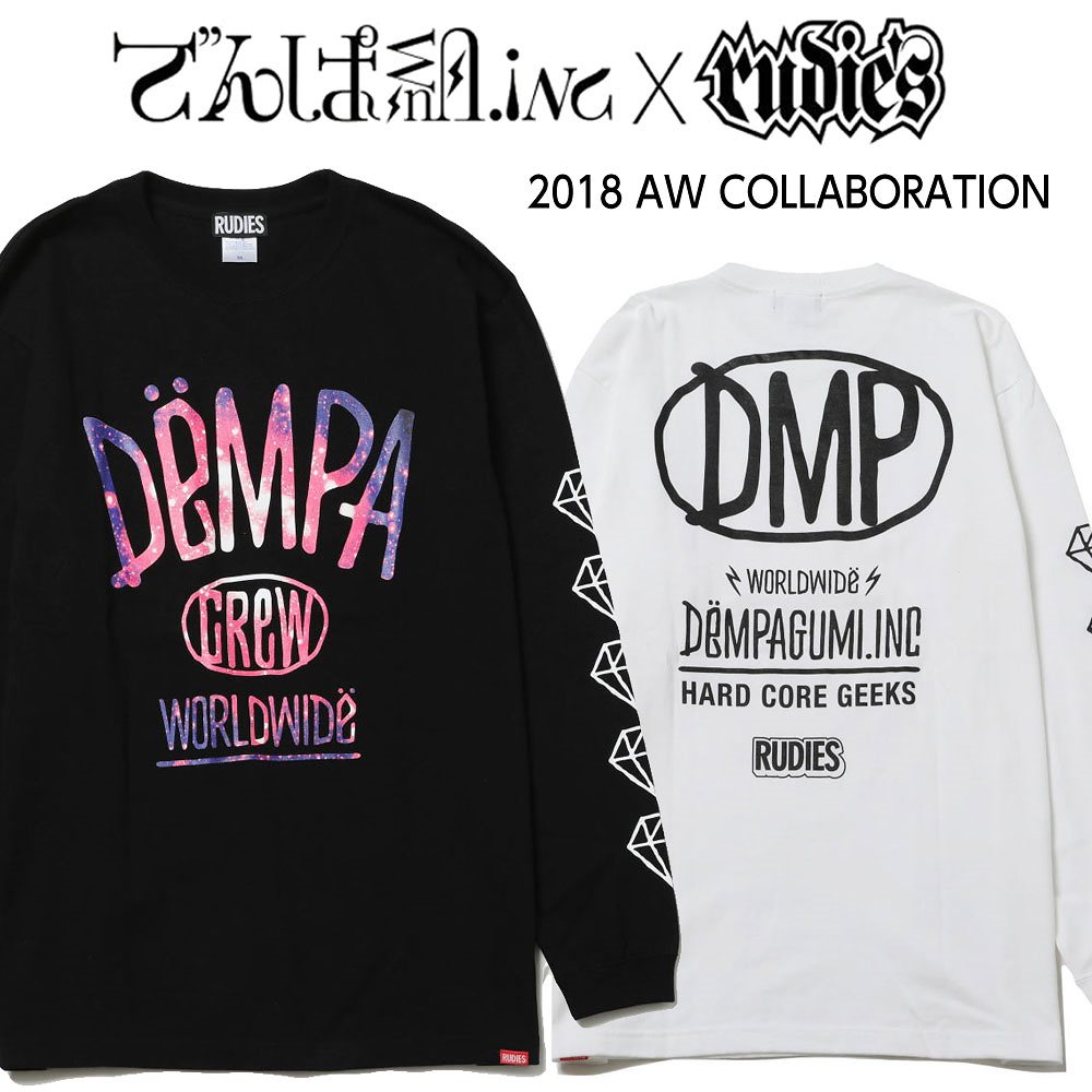RUDIE S/ルーディーズでんぱ組 コラボ 長袖Tシャツ ロンT/DRAWING DEMPA LS-T